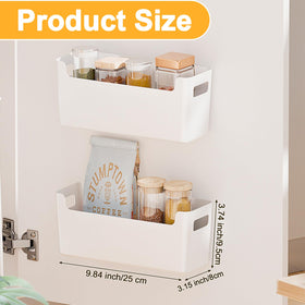 IGUOCY door organizer outside the cabinet door for quick access.
