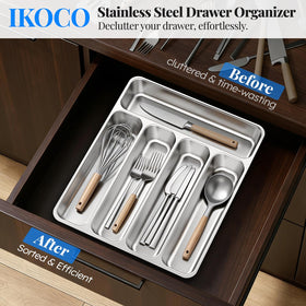 IKOCO dishwasher-safe silverware tray for simple cleaning after meals