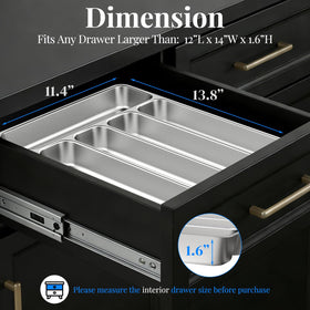 IKCO double-pack silverware tray keeps utensils organized across multiple drawers.