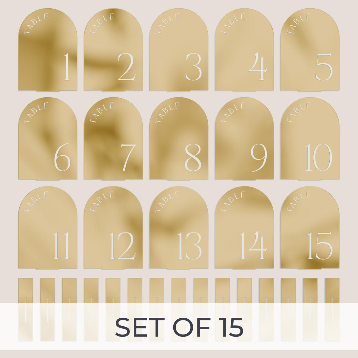 ZICOTO table number stands provide secure upright display during events