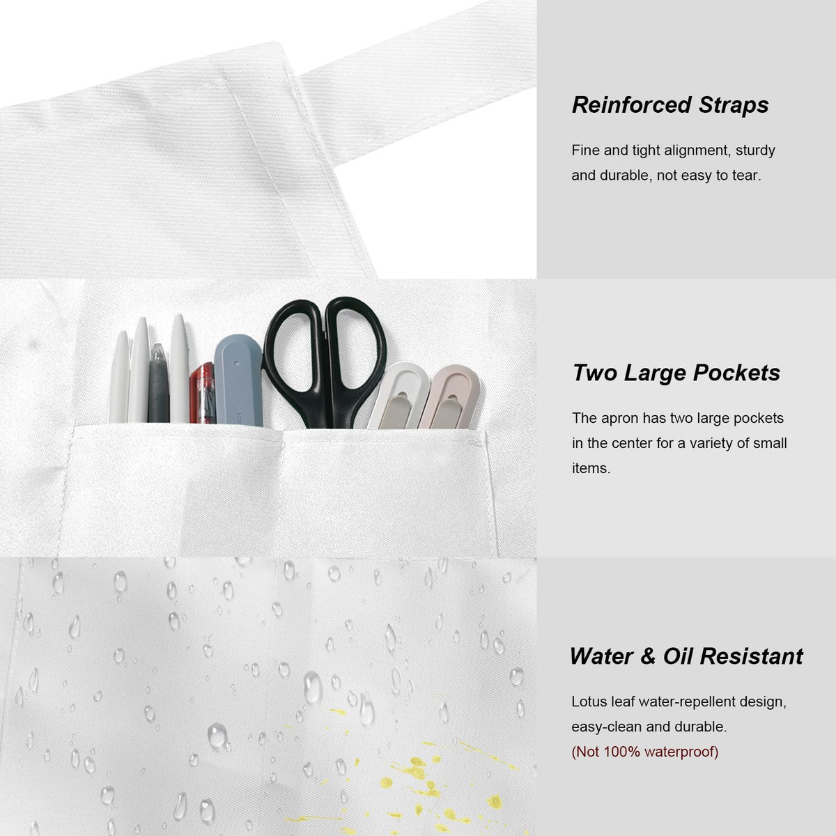 IMERAGO polyester apron water-drop resistant for busy kitchens.