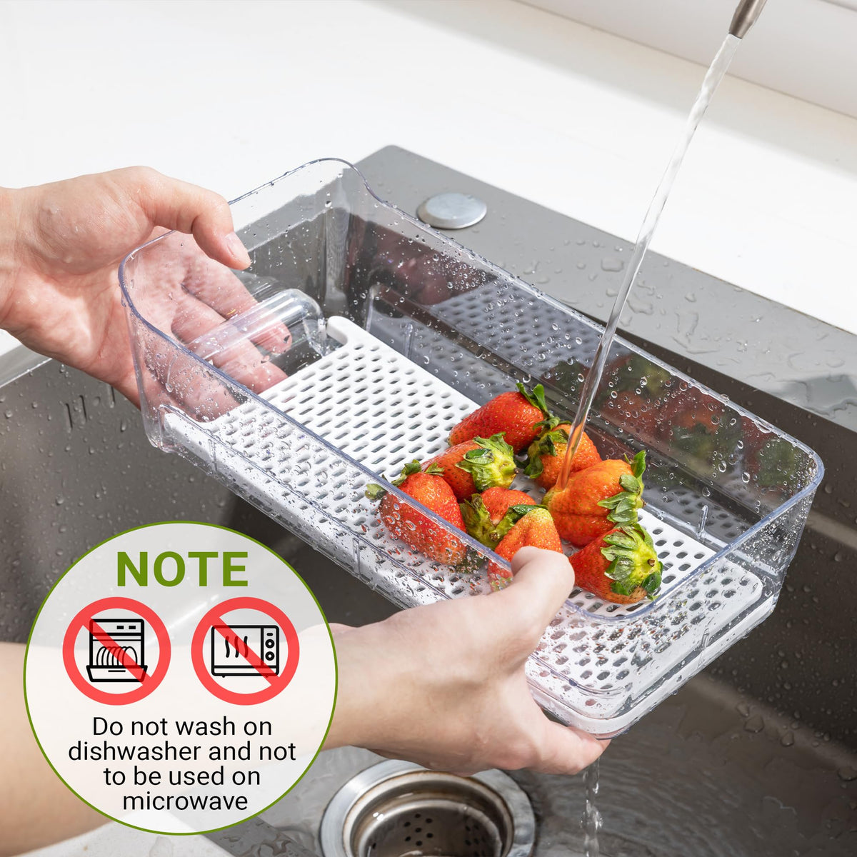 Imncya easy-clean fridge drawers wipe down quickly after use