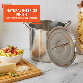 Imusa stock pot with mirror-polished exterior adds modern style to everyday cooking