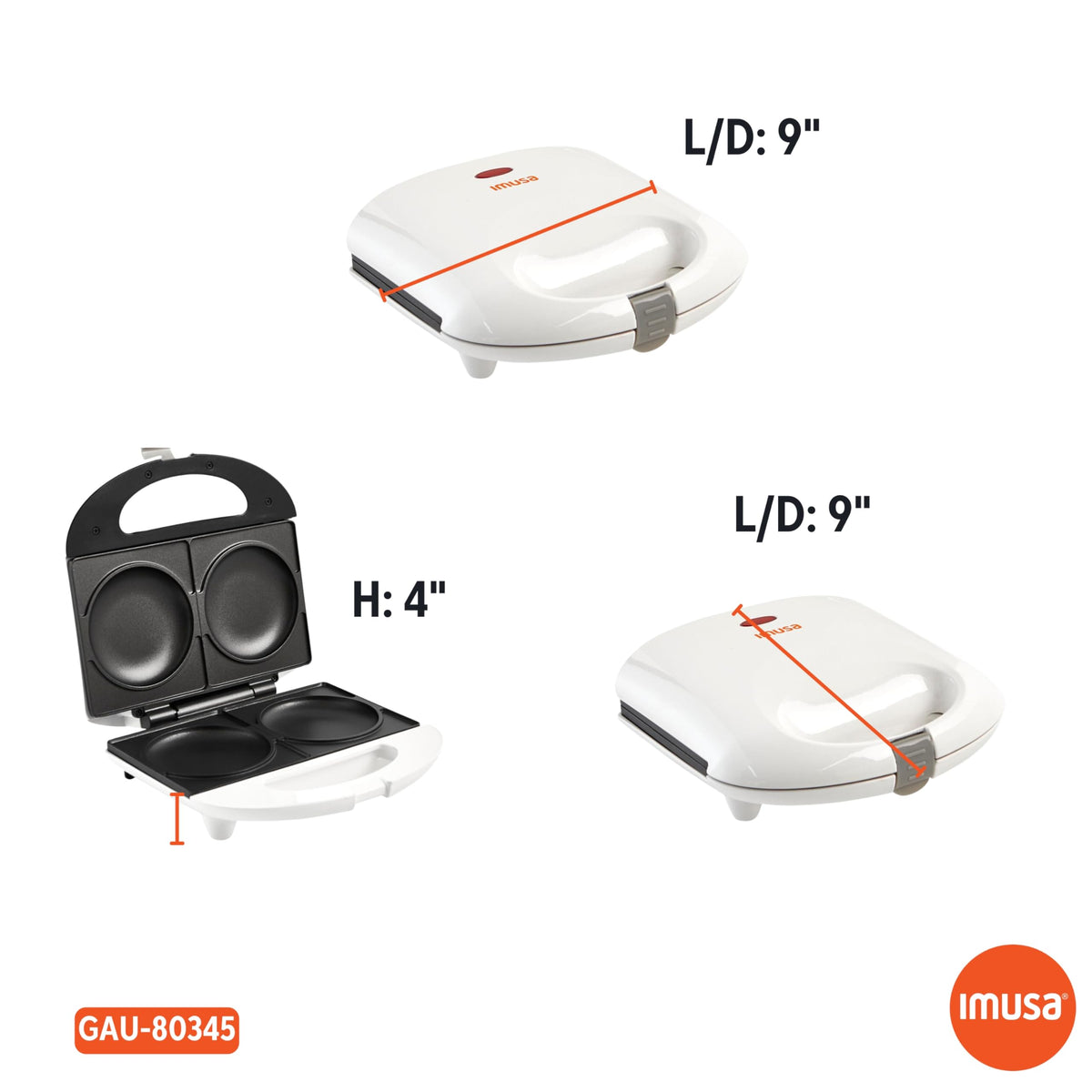 IMUSA Arepa Maker versatile appliance for arepas, pancakes, and more.