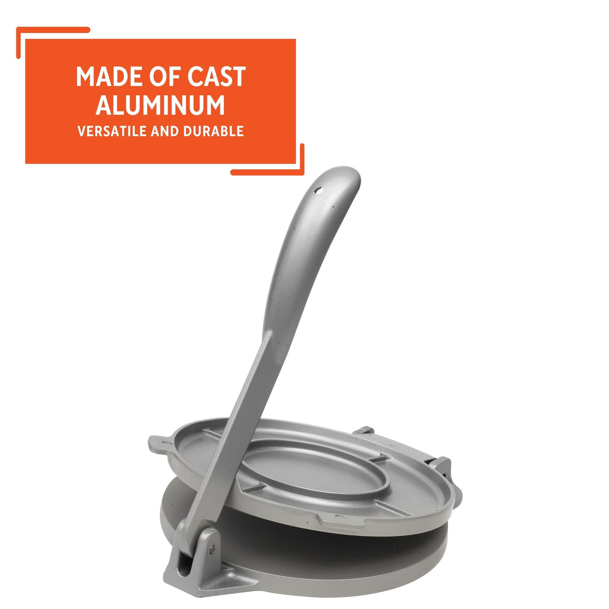 IMUSA MEXI-86005 gray aluminum surface for quick cleaning.