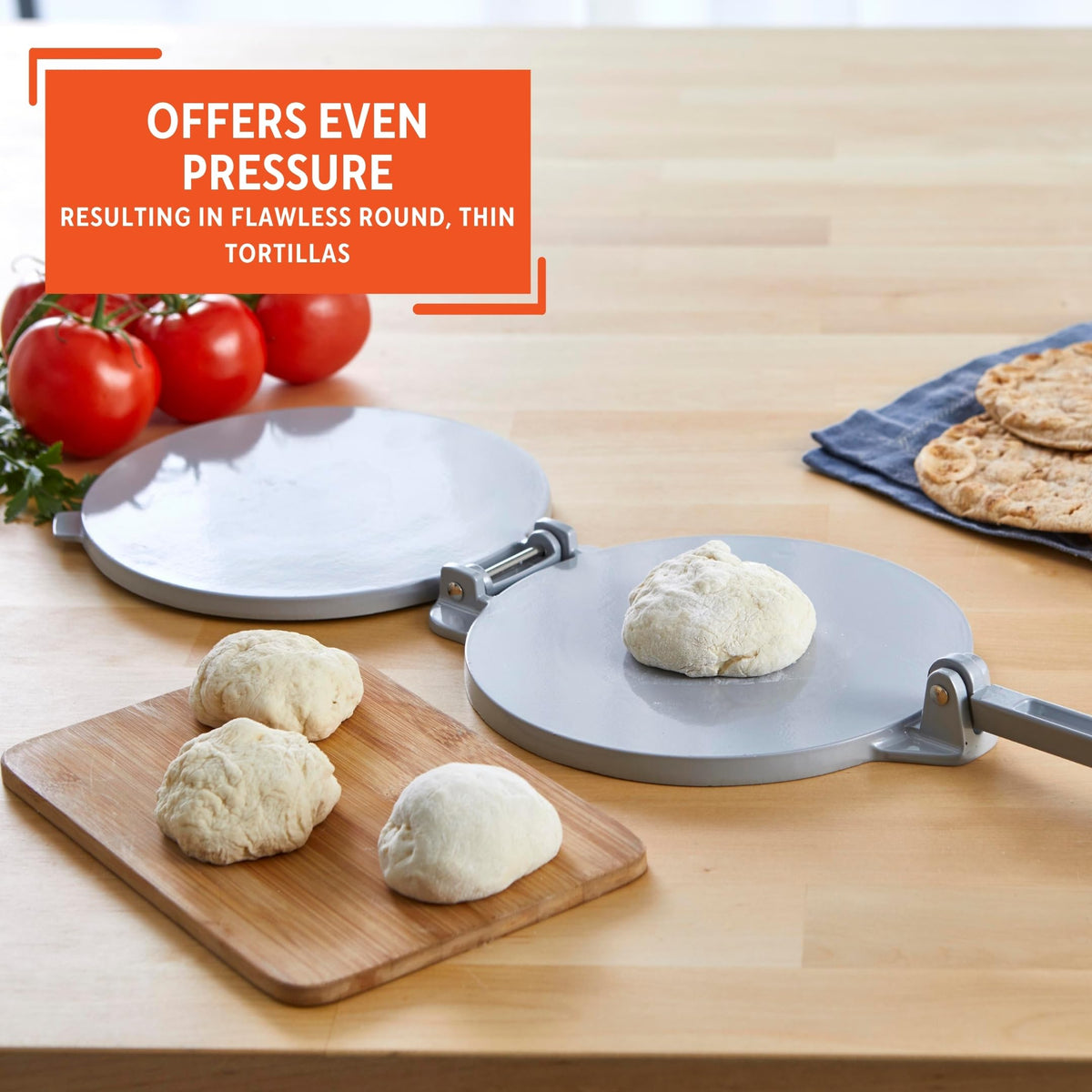 IMUSA MEXI-86005 multi-use tool for arepas and empanadas.