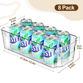 Incostar 12.4-inch bin neatly organizing items on the fridge shelf.