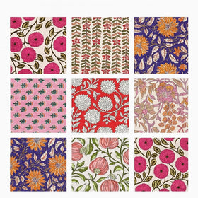 INDIANHANDICRAFTS 10pc mix lot napkins 16x16 inch for everyday dining and entertaining.