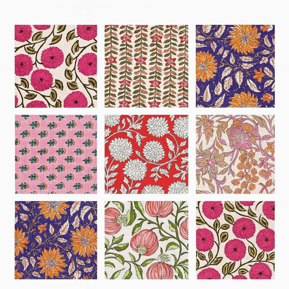 INDIANHANDICRAFTS 10pc mix lot napkins 16x16 inch for everyday dining and entertaining.