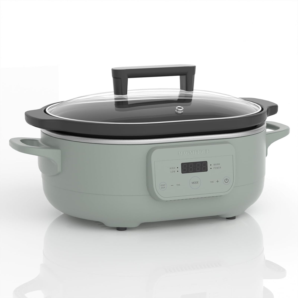 INDY VAC 6-Quart Slow Cooker control panel with programmable settings for flexible meal timing.