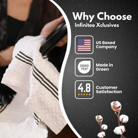Infinitee Xclusives durable towels endure frequent washing while retaining plush texture.