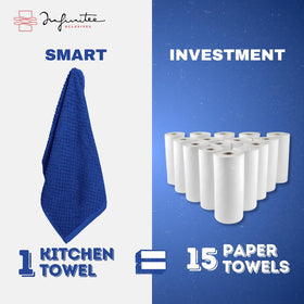 Infinitee Xclusives large 15x25 inch towel; great for drying dishes.