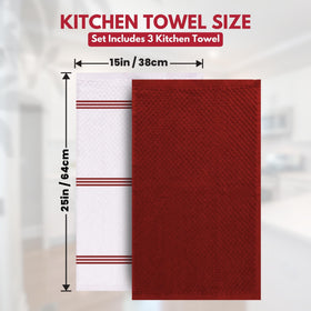 Infinitee Xclusives value pack cotton dish towels for kitchen cleaning.