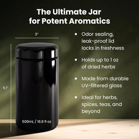 Infinity Jars 500ml spice-storage-jar keeps spices organized and potent.