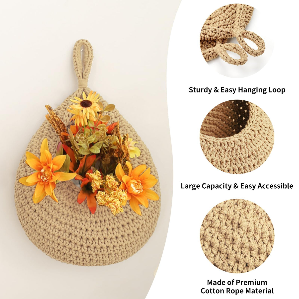 INJORAN multi-size teardrop baskets keep produce neatly accessible
