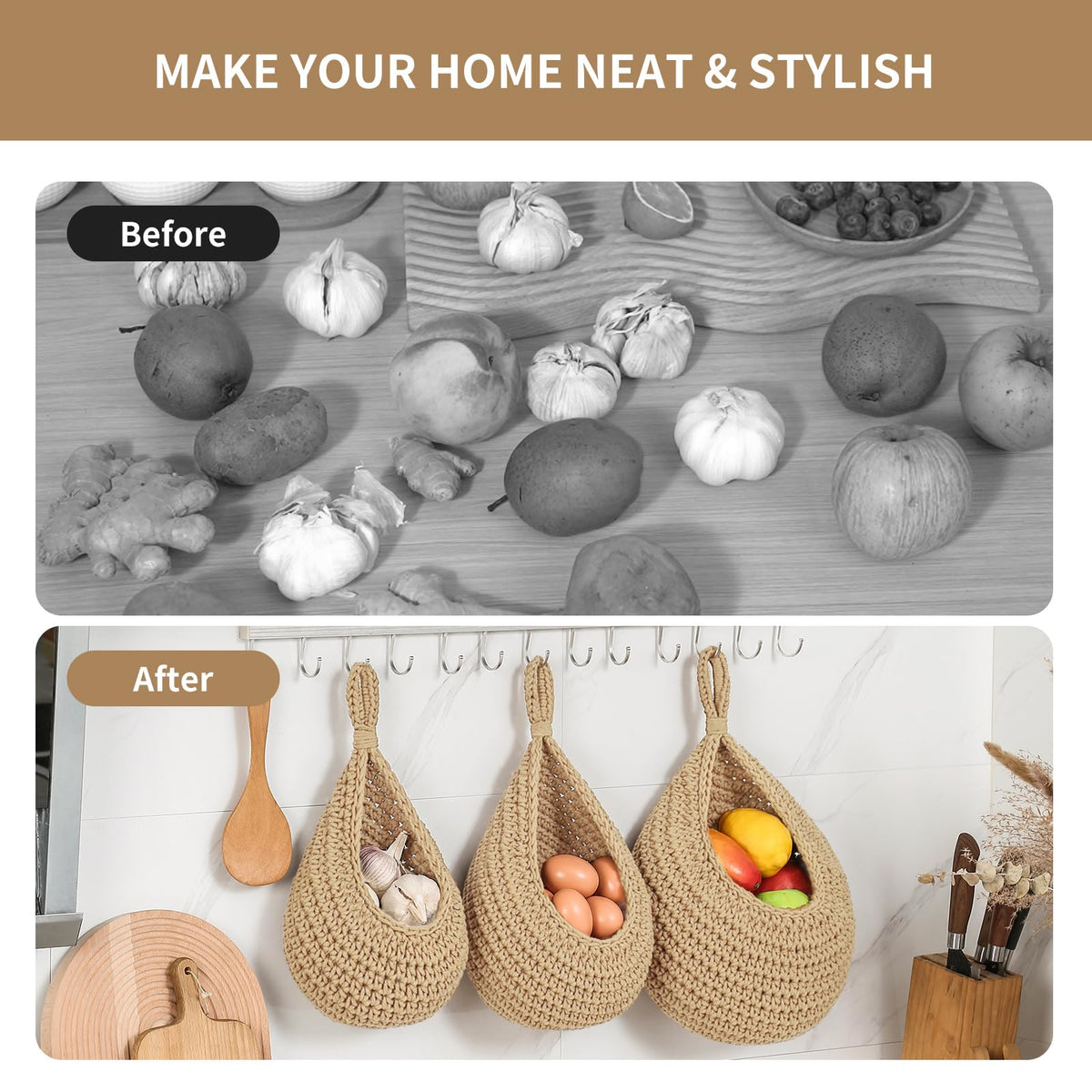 INJORAN woven cotton rope adds natural texture to decor