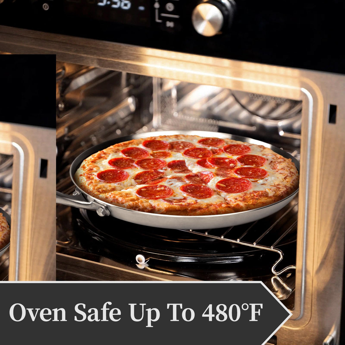 Innerwell flat base with raised edge for even batter spreading