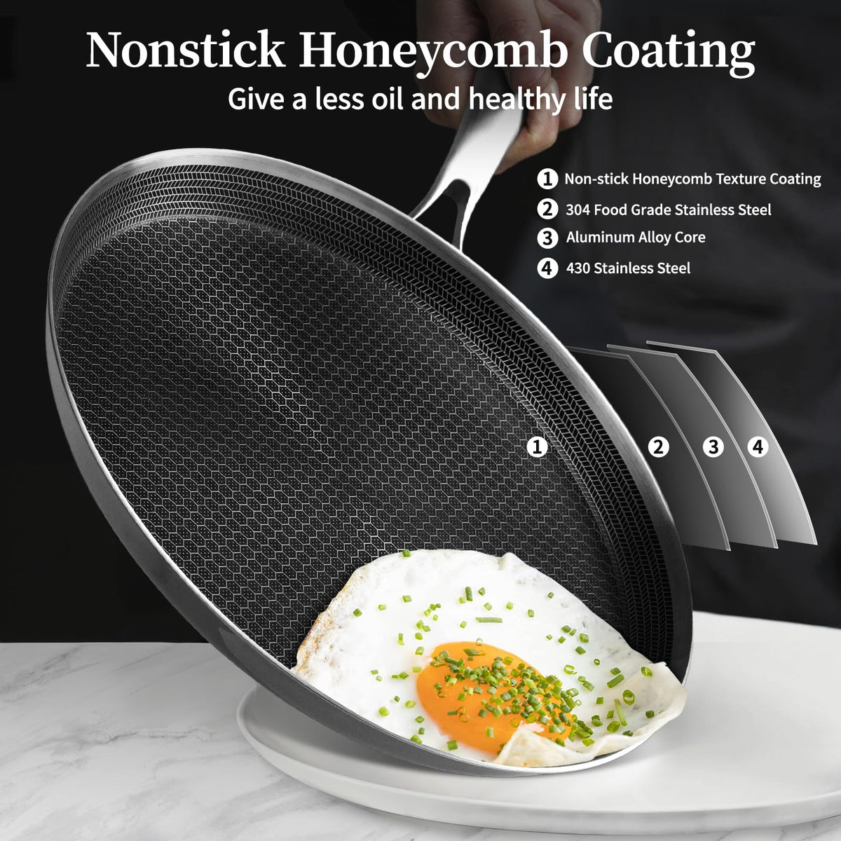 Innerwell stainless steel handle stays cool during cooking