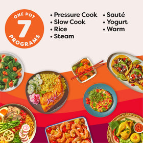 Lid and steam rack from Instant Pot Rio Mini enable versatile cooking.