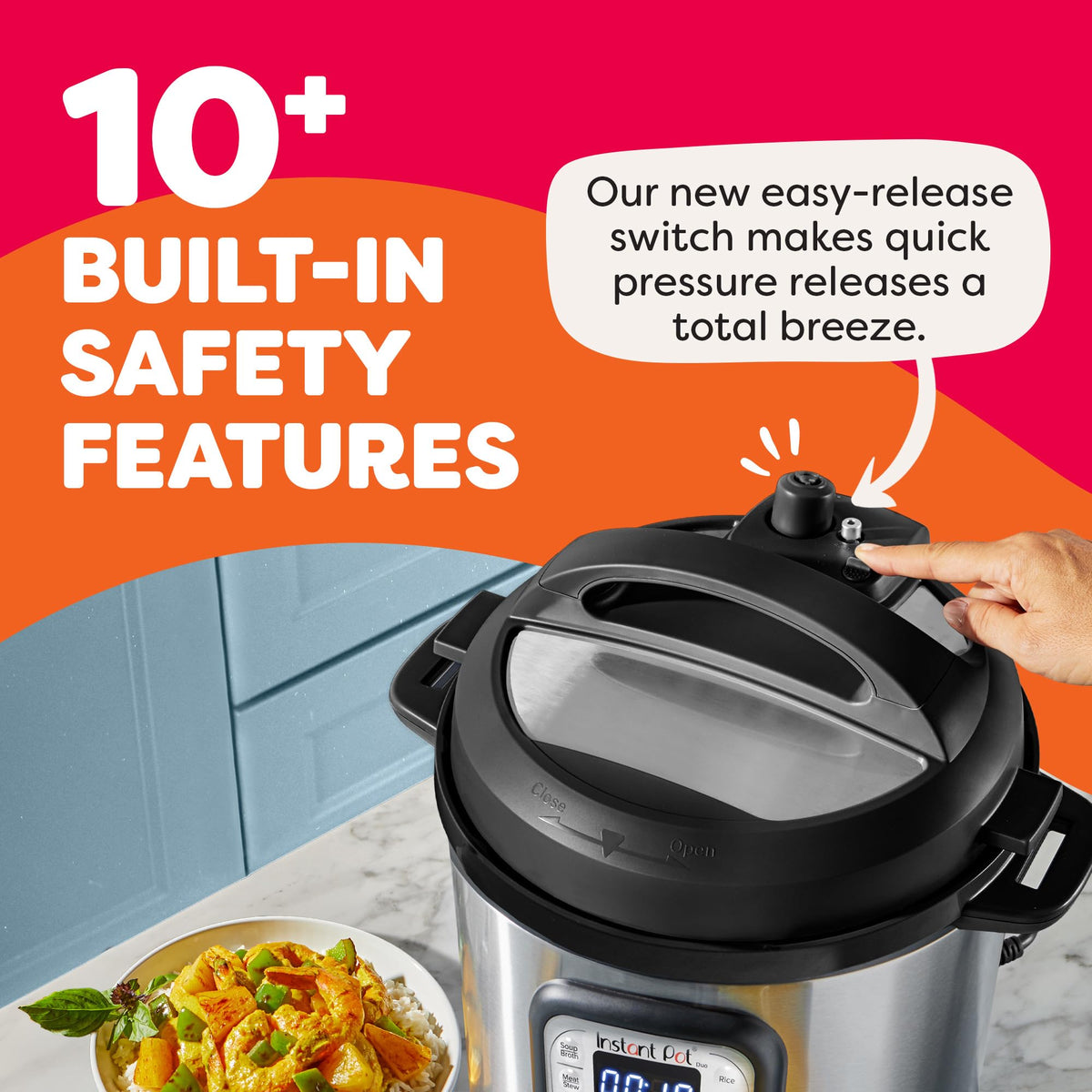Instant Pot Duo 8-Quart stainless steel pot for durable everyday use