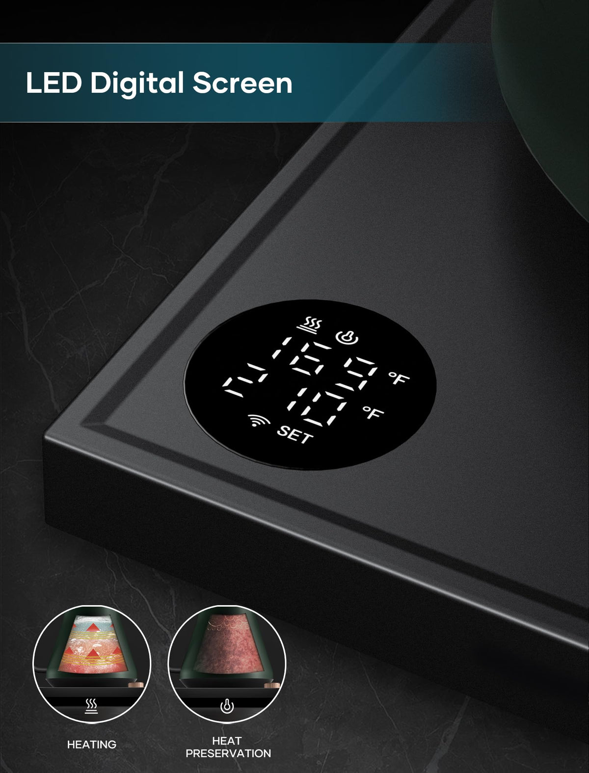 INTASTING electric kettle built-in brew stopwatch helps time pours.