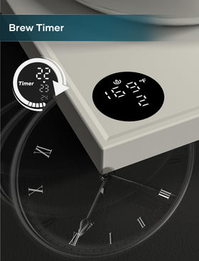 INTASTING temp hold maintains target temperature for later brewing.