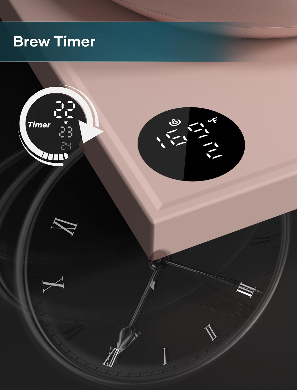 INTASTING hold function maintains target temperature up to two hours.