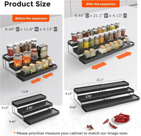 INVOCOO 3-tier design improves spice visibility for easy selection.