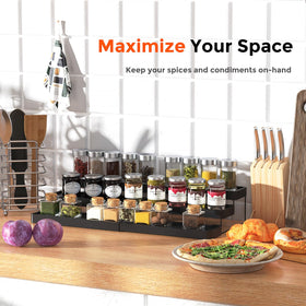 INVOCOO countertop use keeps spices within reach during meals.