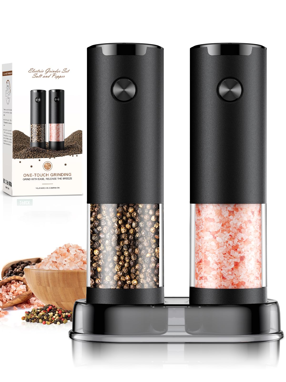 ioion electric grinder with automatic one-hand operation for effortless seasoning