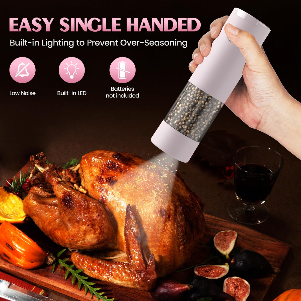 ioion salt and pepper grinders with ceramic blades ensuring consistent grinding