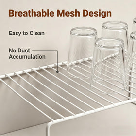 iPEGTOP countertop utensil shelf keeps tools accessible and visible.