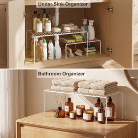 iPEGTOP two-pack shelf setup demonstrates versatile storage possibilities.