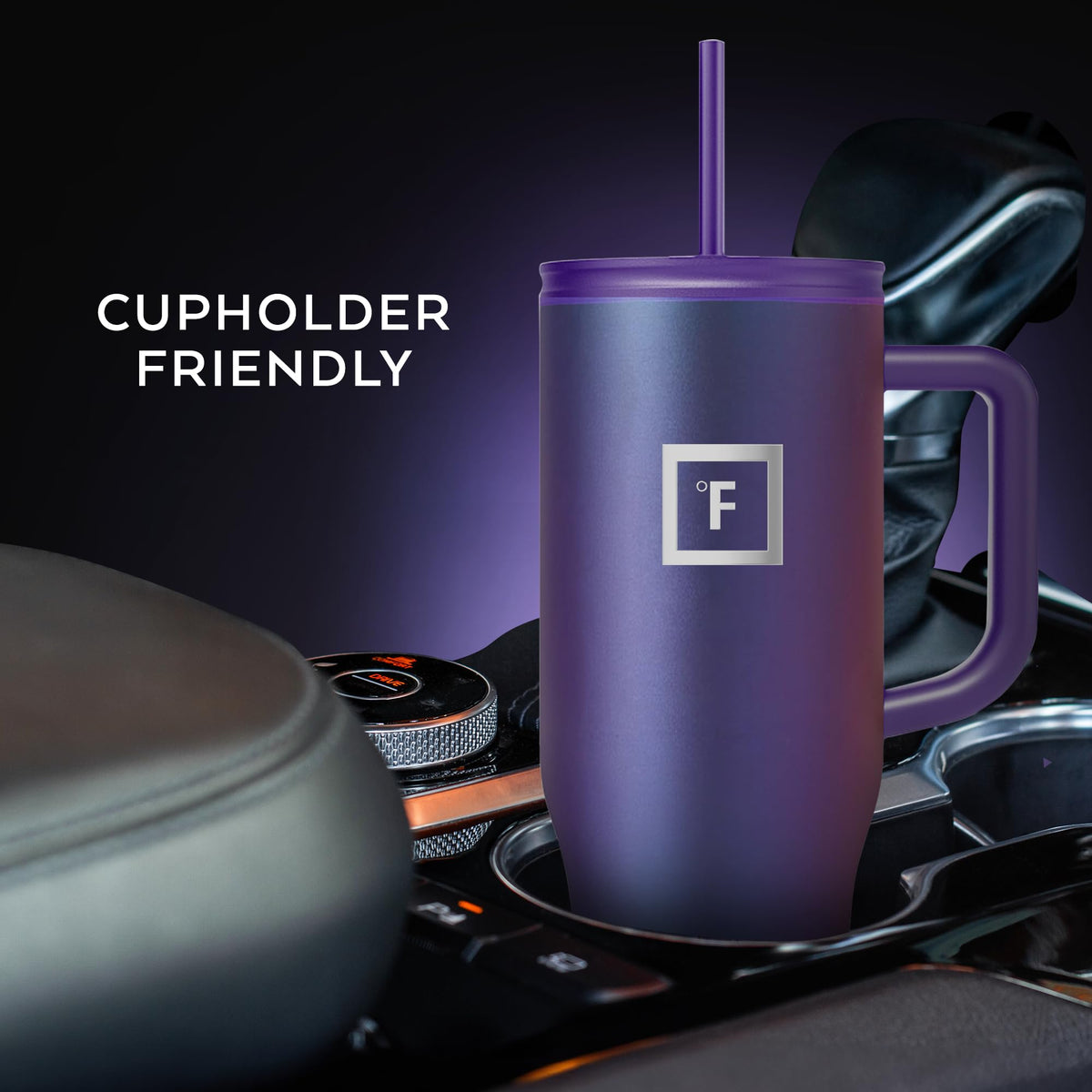 IRON °FLASK Co-Pilot mug wide-mouth opening enables easy cleaning.