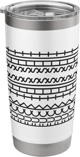 ishenkea 20 oz hidden message tumbler white reveals a playful pattern when upright, perfect for conversations.