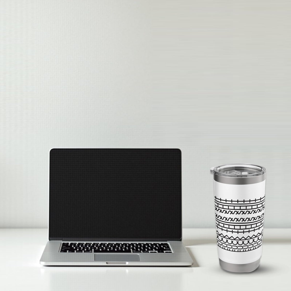 ishenkea office use tumbler on desk, convenient for coffee breaks.