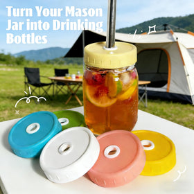 ITISBLTN colorful lid set for jar drinks enhances party presentation