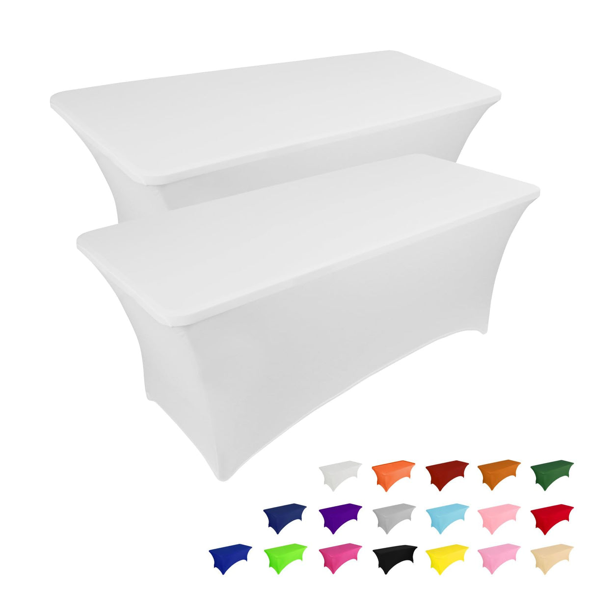 IVAPUPU tablecloth 4ft rectangle on a fitted table, showing a clean, wrinkle-free surface.