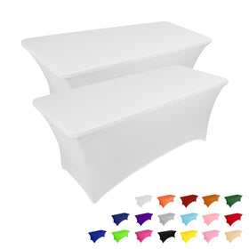 IVAPUPU tablecloth 4ft rectangle on a fitted table, showing a clean, wrinkle-free surface.