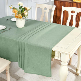 IVAPUPU wipe-clean sage green tablecloth ready for quick spills and messes
