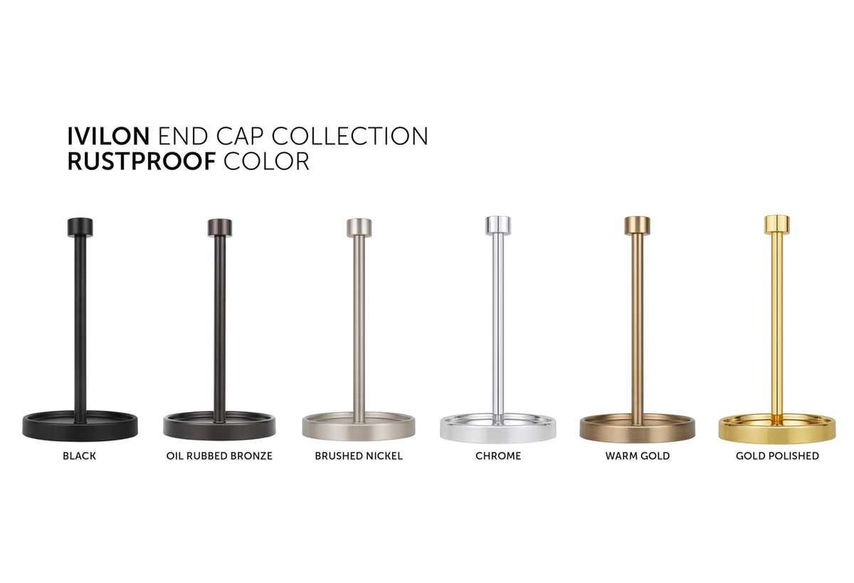 Ivilon brushed nickel holder blending with kitchen decor