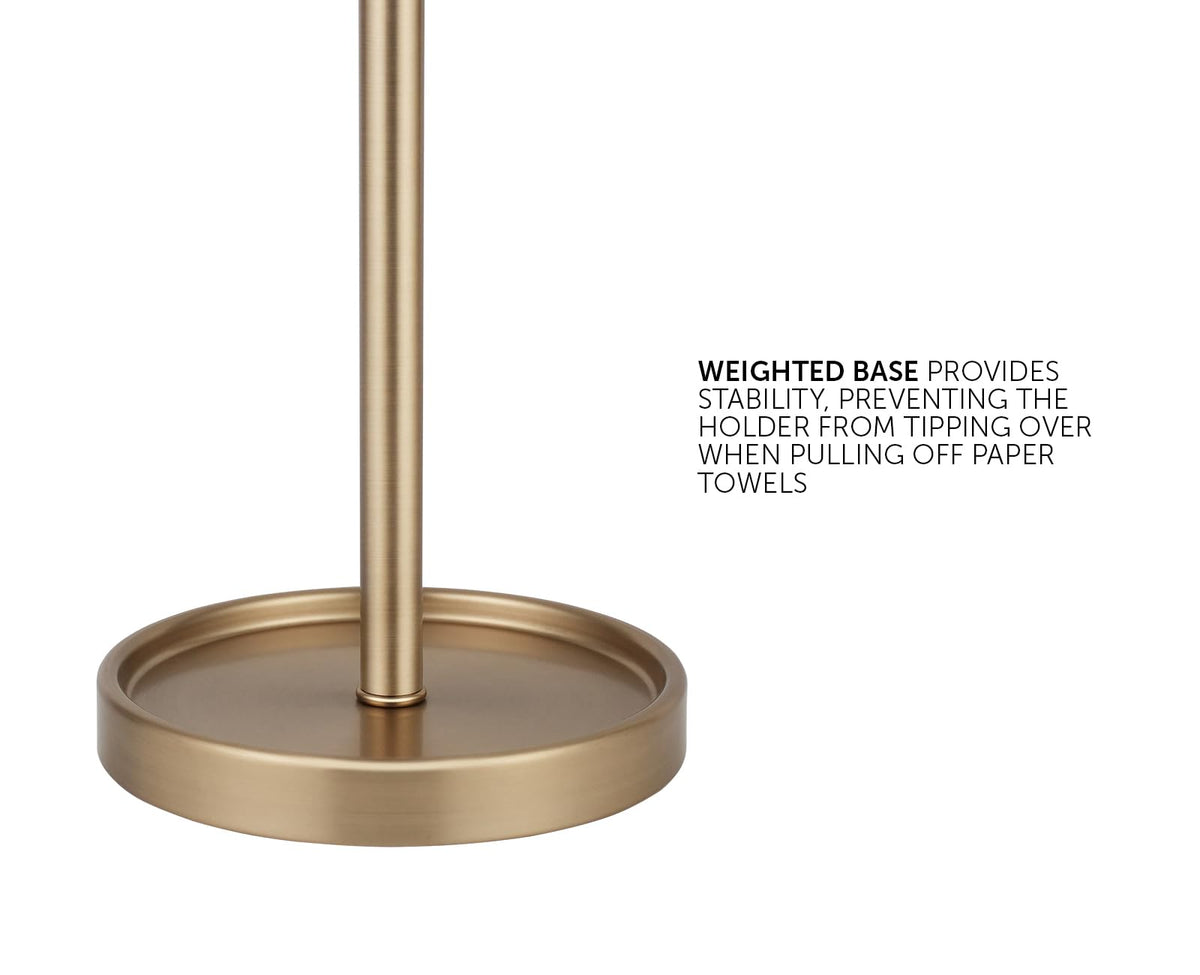 Ivilon warm gold holder enables easy roll loading with one hand