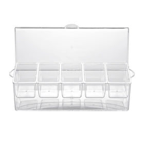IVYHOME condiment server includes 3 tongs and 5 spoons for serving