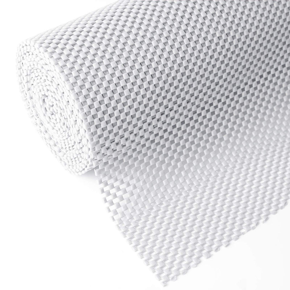 Iwtmm shelf liner in white packaging showing non adhesive grip benefits