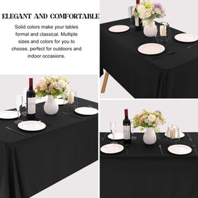 JALANCY 60x102 inch table cover close-up shows neat hem.