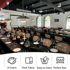 JALANCY wrinkle-resistant drape enhances hotel banquet setup.