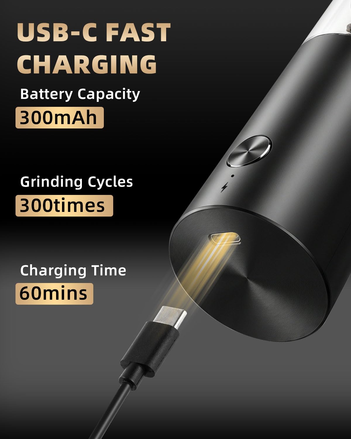 Jasee grinder with five level coarseness for versatile seasoning options