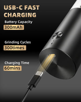 Jasee grinder with five level coarseness for versatile seasoning options