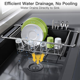 JASIWAY sturdy frame supports heavy loads up to 70 pounds in the sink.