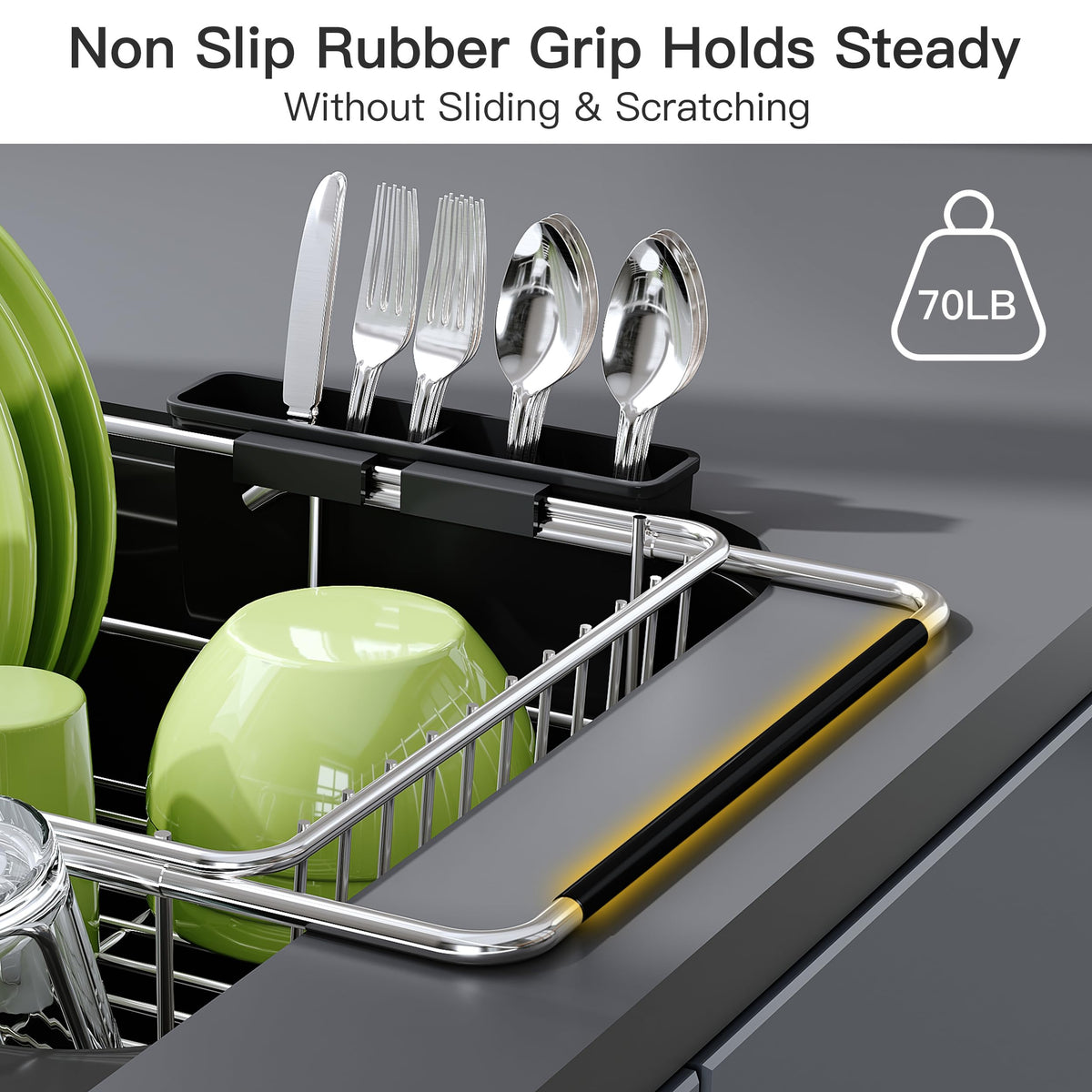 JASIWAY dish drainer dries plates bowls cups upright